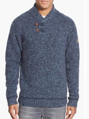 Fjallraven Men’s Lada Shawl Collar Sweater - Dark Navy
